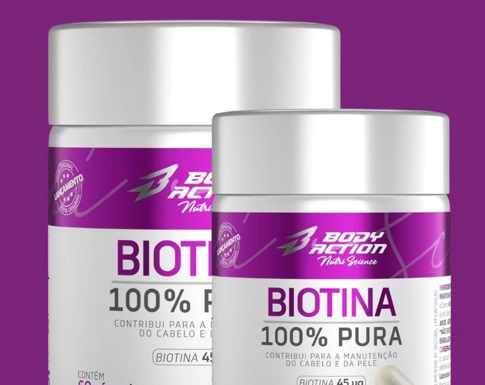 ￼Biotina Nutriscience Pote Com 60 Cápsulas Bodyaction