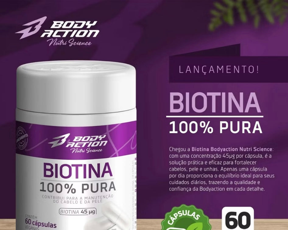 ￼Biotina Nutriscience Pote Com 60 Cápsulas Bodyaction