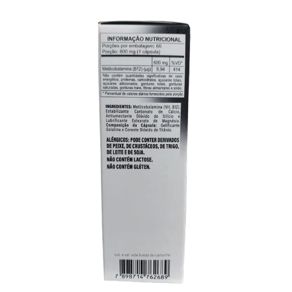 Vitamina B12 600 mg (Metilcobalamina) – 60 cápsulas Katinguá