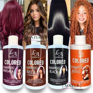 Shampoo Escurecedor Cabelos Brancos Tonalizante Colored 300ml Efeito 100% Natural Super Resultado