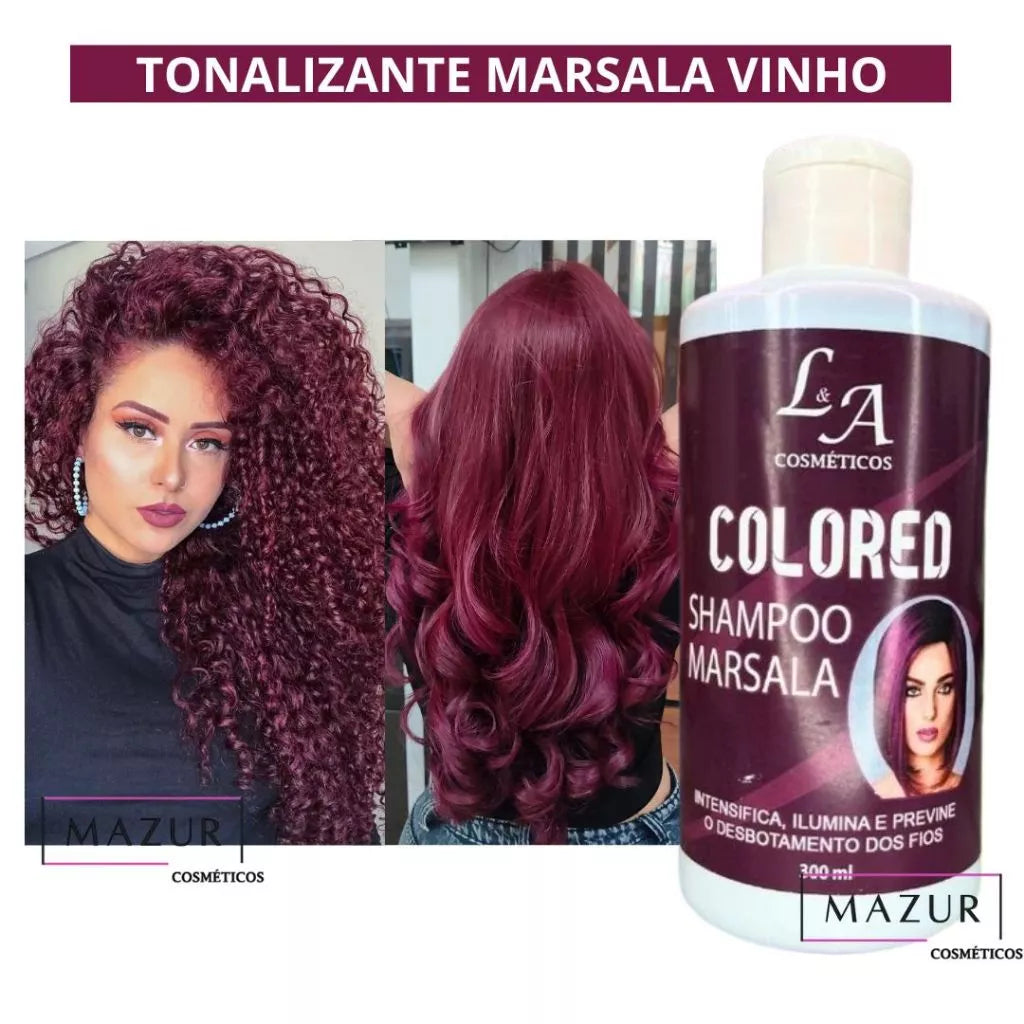 Shampoo Escurecedor Cabelos Brancos Tonalizante Colored 300ml Efeito 100% Natural Super Resultado