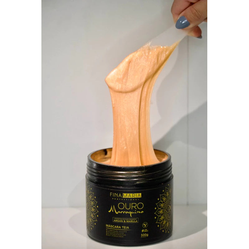 MEGA HIDRATAÇÃO OURO MARROQUINO EFEITO TEIA | ANTIFRIZZ | ÓLEOS MILAGROSOS | FINA MARIA PROFESSIONAL